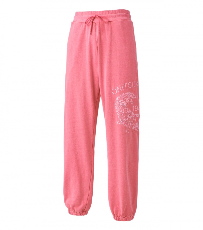 Men's Onitsuka Tiger Sweat Pants Pink | 34981-JDPU