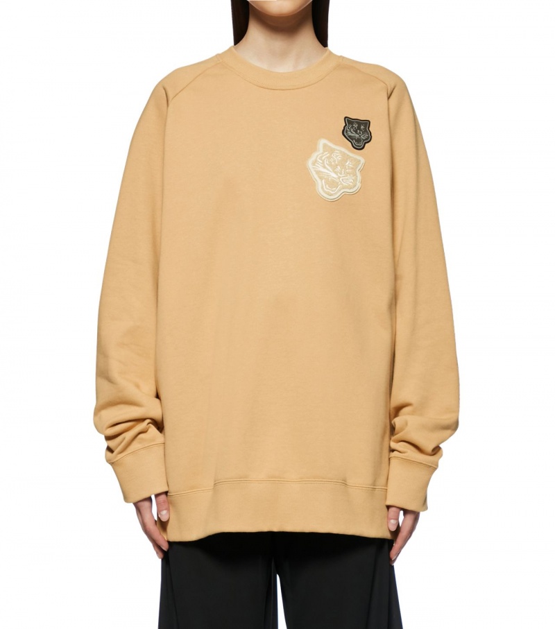 Men's Onitsuka Tiger Sweat Tops Beige | 89475-TVWY