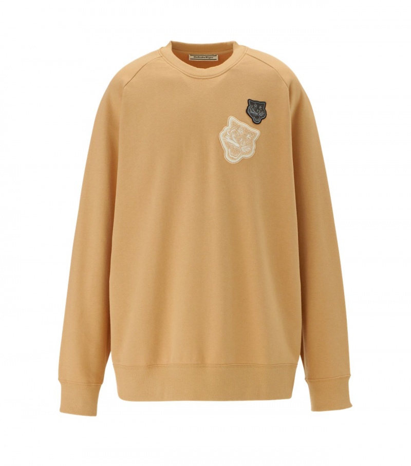 Men\'s Onitsuka Tiger Sweat Tops Beige | 89475-TVWY