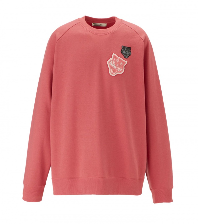 Men\'s Onitsuka Tiger Sweat Tops Pink | 30468-CBSP