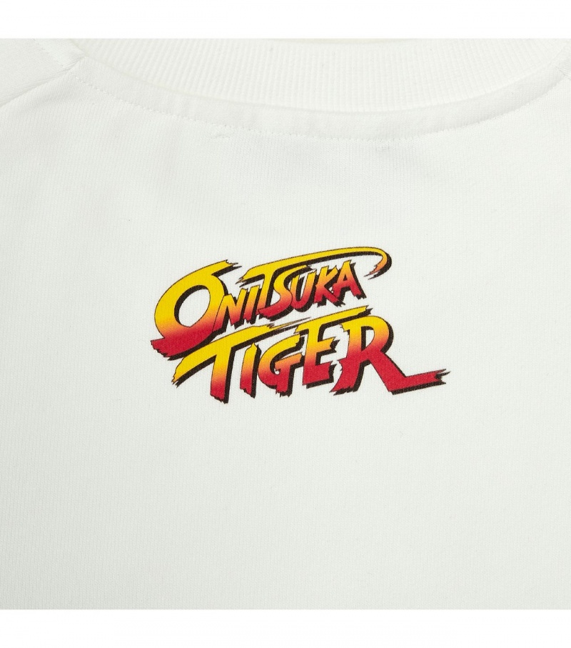 Men's Onitsuka Tiger Sweat Tops White | 69250-GPOF