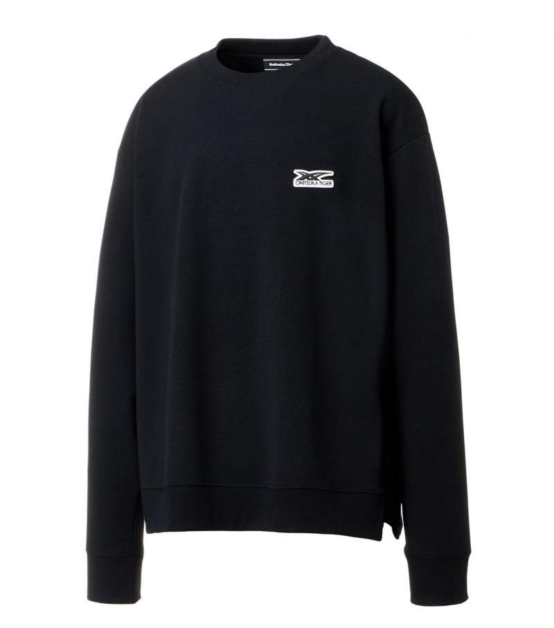 Men's Onitsuka Tiger Sweatshirts Black | 28356-MPDR