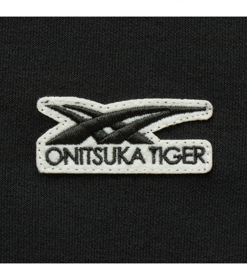 Men's Onitsuka Tiger Sweatshirts Black | 28356-MPDR