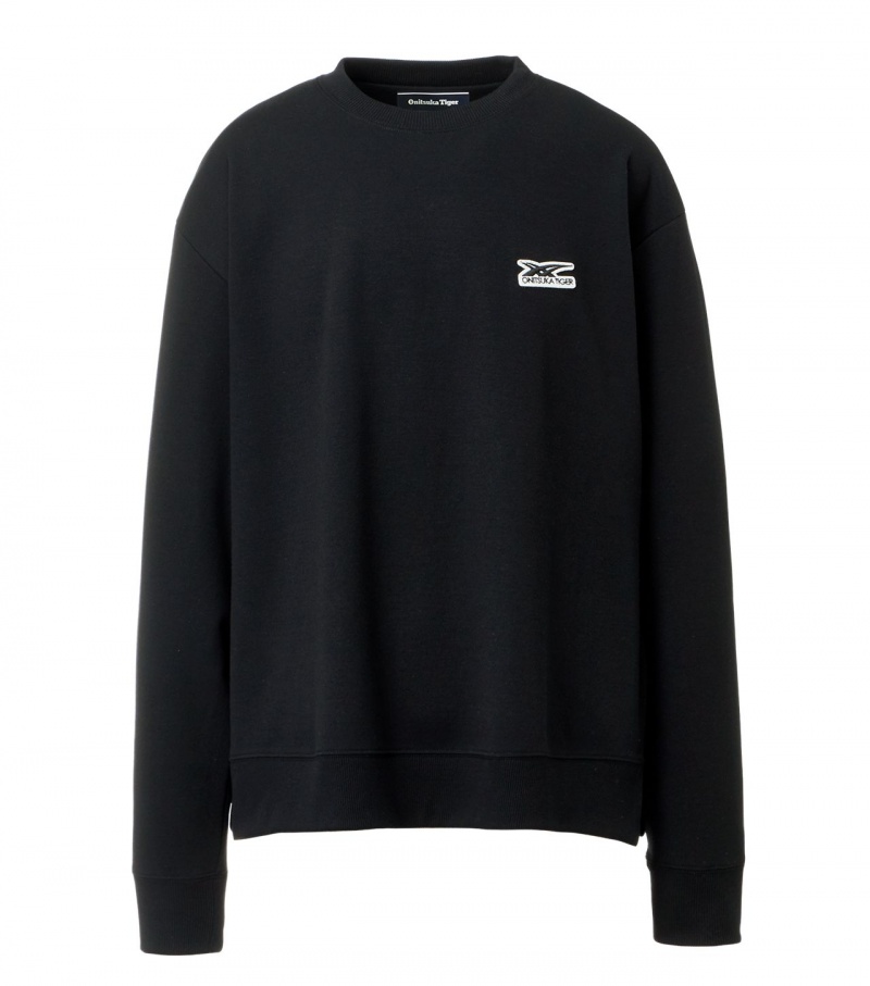 Men\'s Onitsuka Tiger Sweatshirts Black | 28356-MPDR