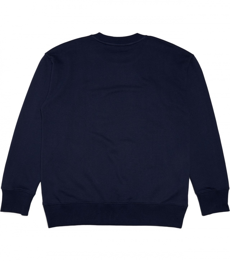 Men's Onitsuka Tiger Sweatshirts Navy | 80324-WEAI