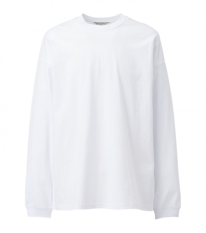 Men\'s Onitsuka Tiger Sweatshirts White | 13607-MRCA