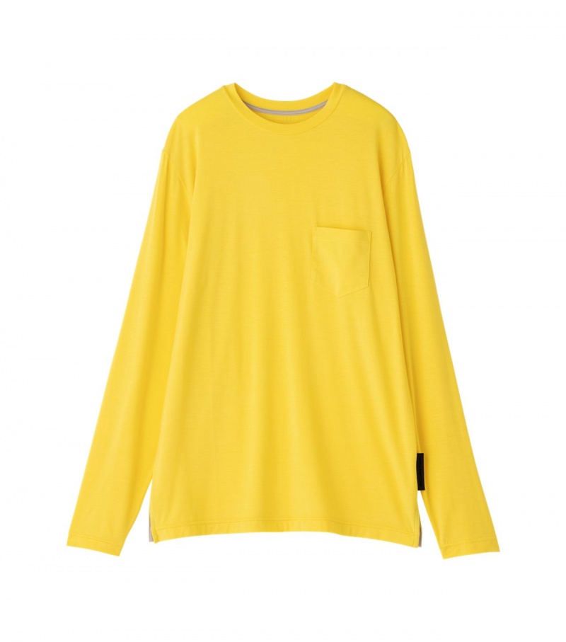 Men\'s Onitsuka Tiger Sweatshirts Yellow | 47510-ZQUV