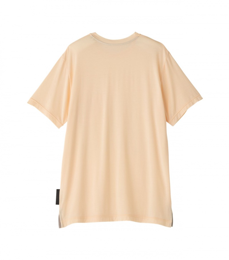 Men's Onitsuka Tiger T Shirts Beige | 41938-GRWJ