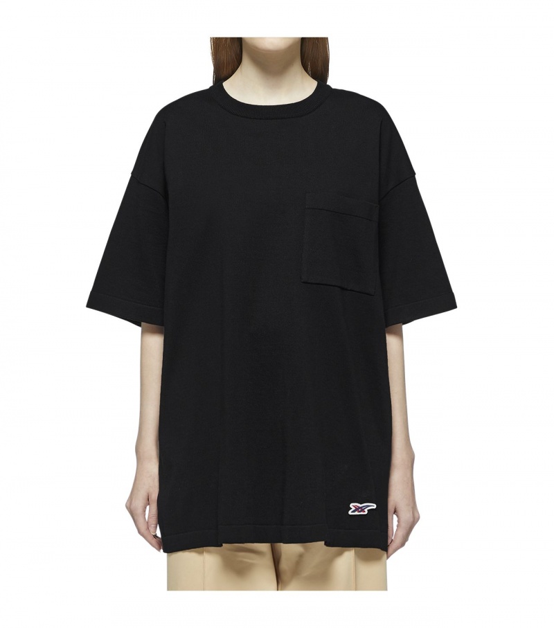 Men's Onitsuka Tiger T Shirts Black | 36951-DGWX