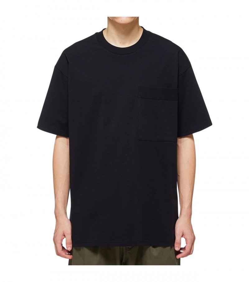 Men's Onitsuka Tiger T Shirts Black | 94782-GRCS