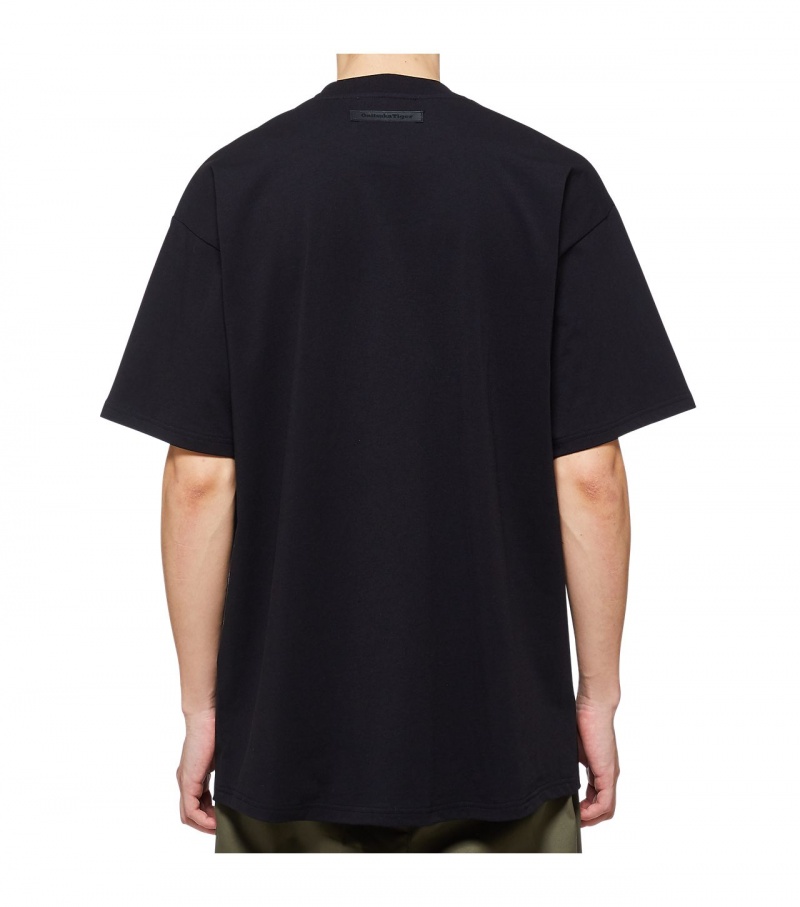 Men's Onitsuka Tiger T Shirts Black | 94782-GRCS