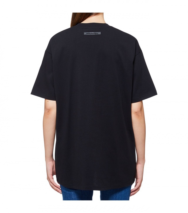 Men's Onitsuka Tiger T Shirts Black | 94782-GRCS