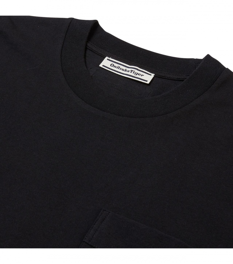 Men's Onitsuka Tiger T Shirts Black | 94782-GRCS