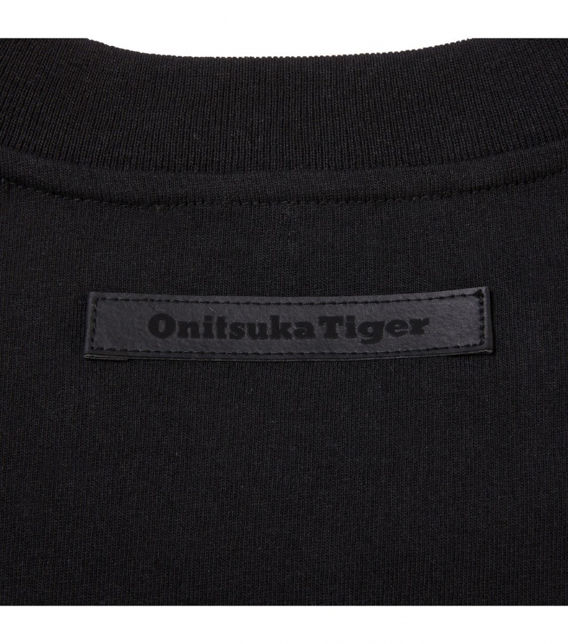 Men's Onitsuka Tiger T Shirts Black | 94782-GRCS