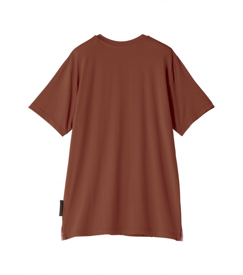 Men's Onitsuka Tiger T Shirts Brown | 84930-XKFM