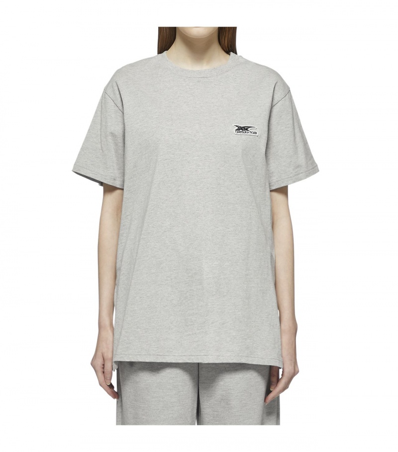 Men's Onitsuka Tiger T Shirts Grey | 36974-GRMP