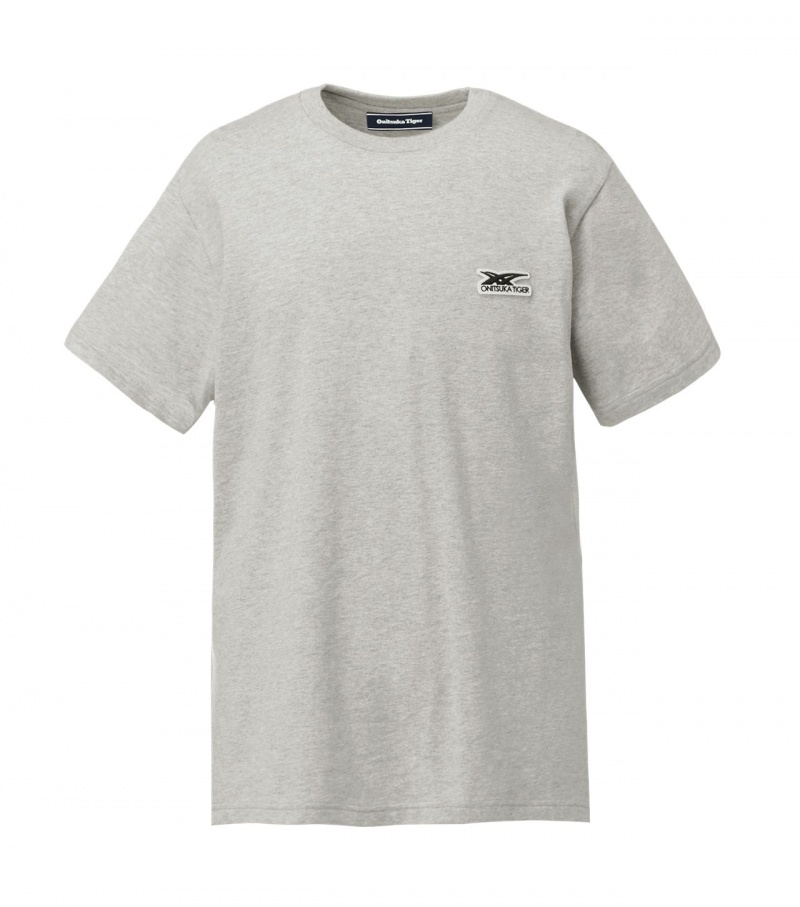 Men\'s Onitsuka Tiger T Shirts Grey | 36974-GRMP