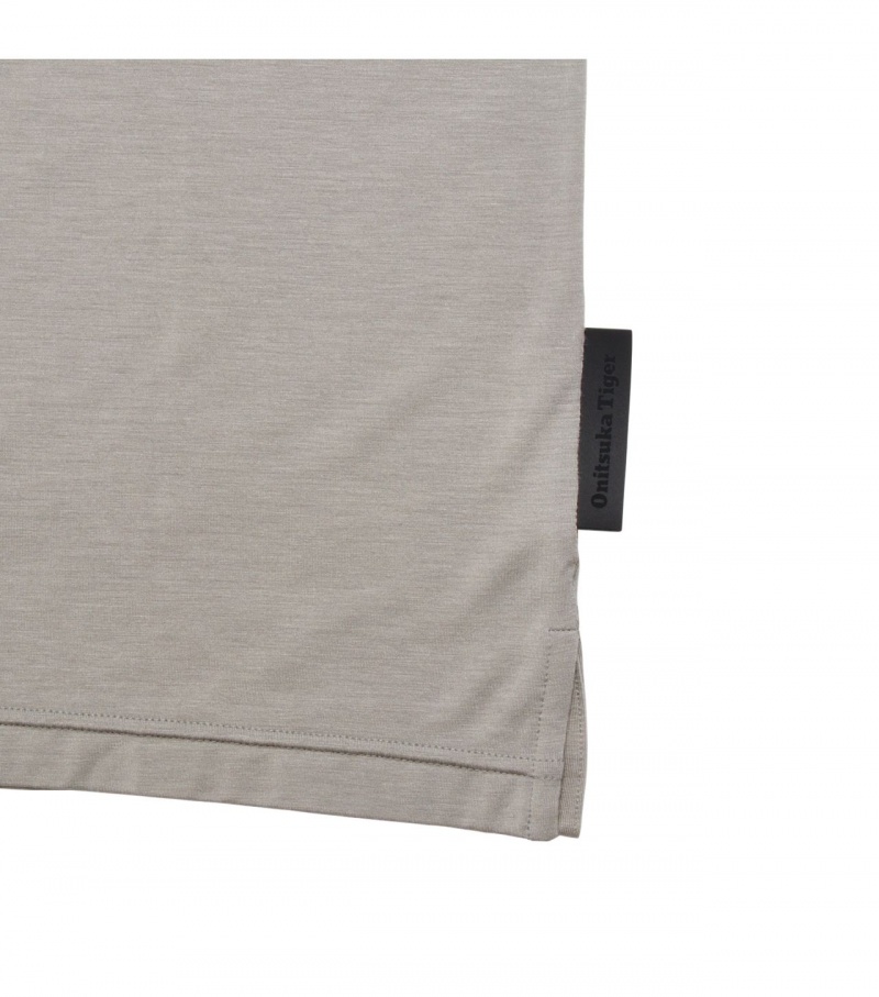 Men's Onitsuka Tiger T Shirts Grey | 56172-TBXK