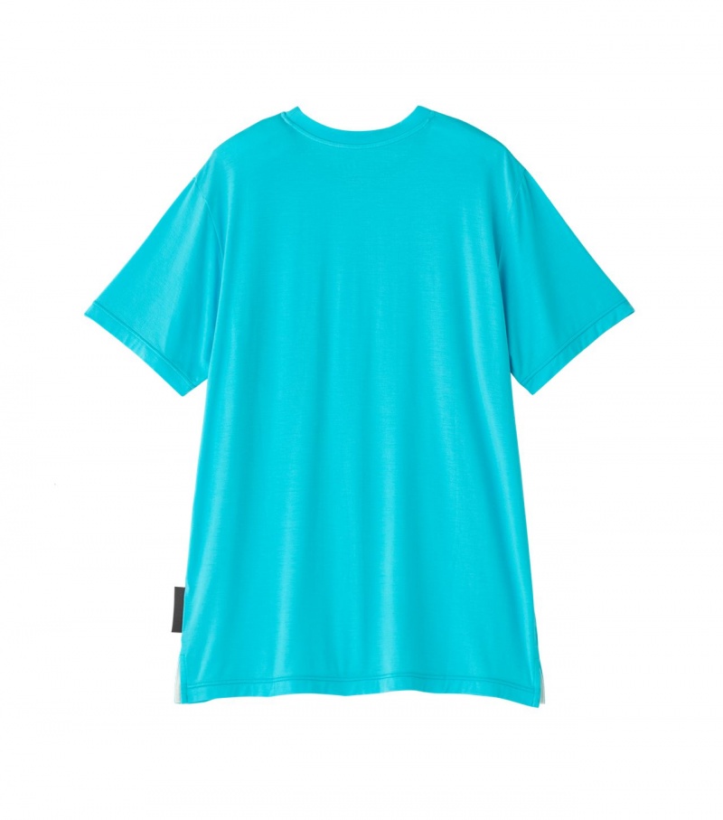 Men's Onitsuka Tiger T Shirts Light Blue | 91204-JWAZ