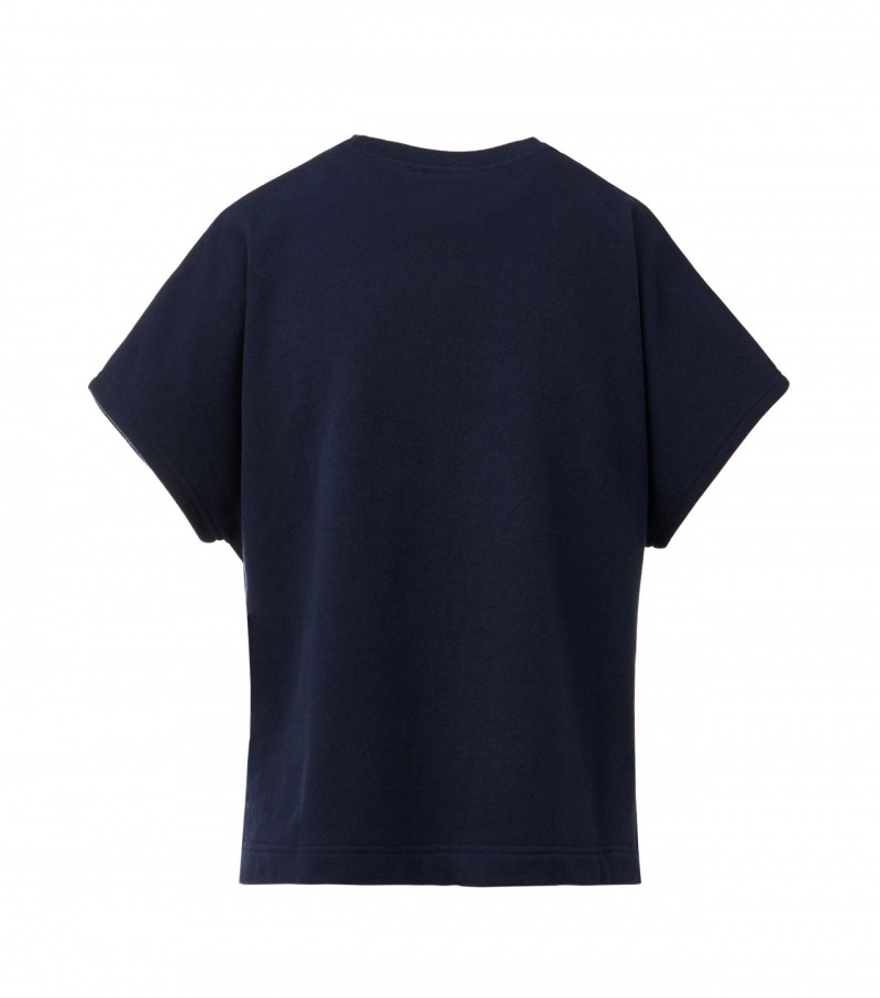 Men's Onitsuka Tiger T Shirts Navy | 95246-FRWA