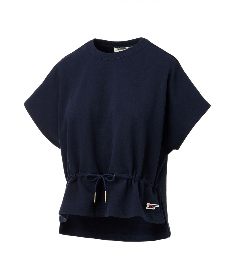 Men's Onitsuka Tiger T Shirts Navy | 95246-FRWA