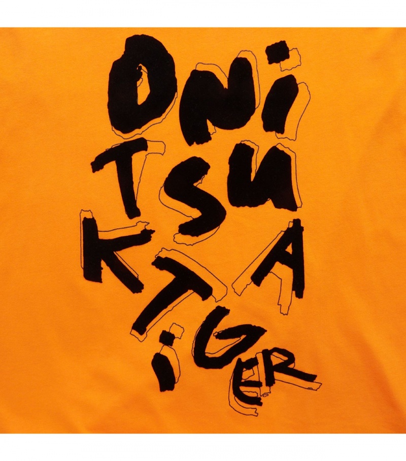 Men's Onitsuka Tiger T Shirts Orange | 23715-KHYS