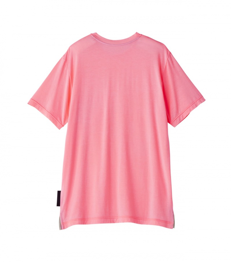 Men's Onitsuka Tiger T Shirts Pink | 14607-DPQZ