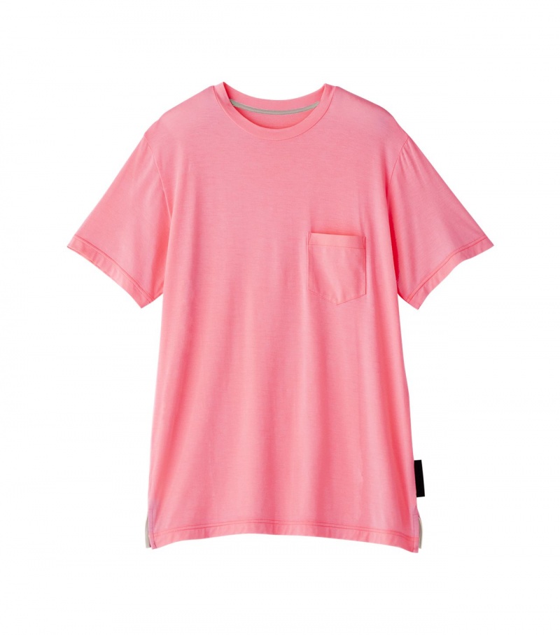 Men\'s Onitsuka Tiger T Shirts Pink | 14607-DPQZ