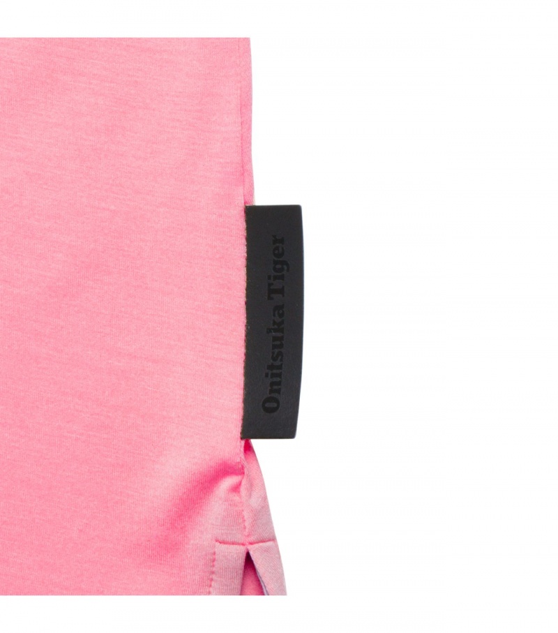 Men's Onitsuka Tiger T Shirts Pink | 81502-ZRDB