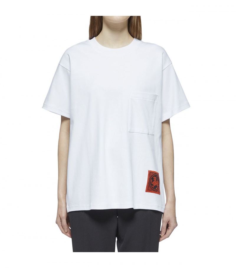 Men's Onitsuka Tiger T Shirts White | 04175-DSON