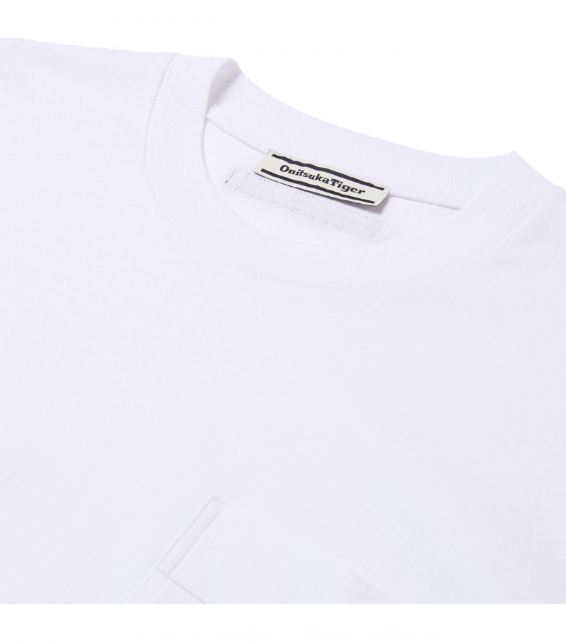 Men's Onitsuka Tiger T Shirts White | 06387-JFYI