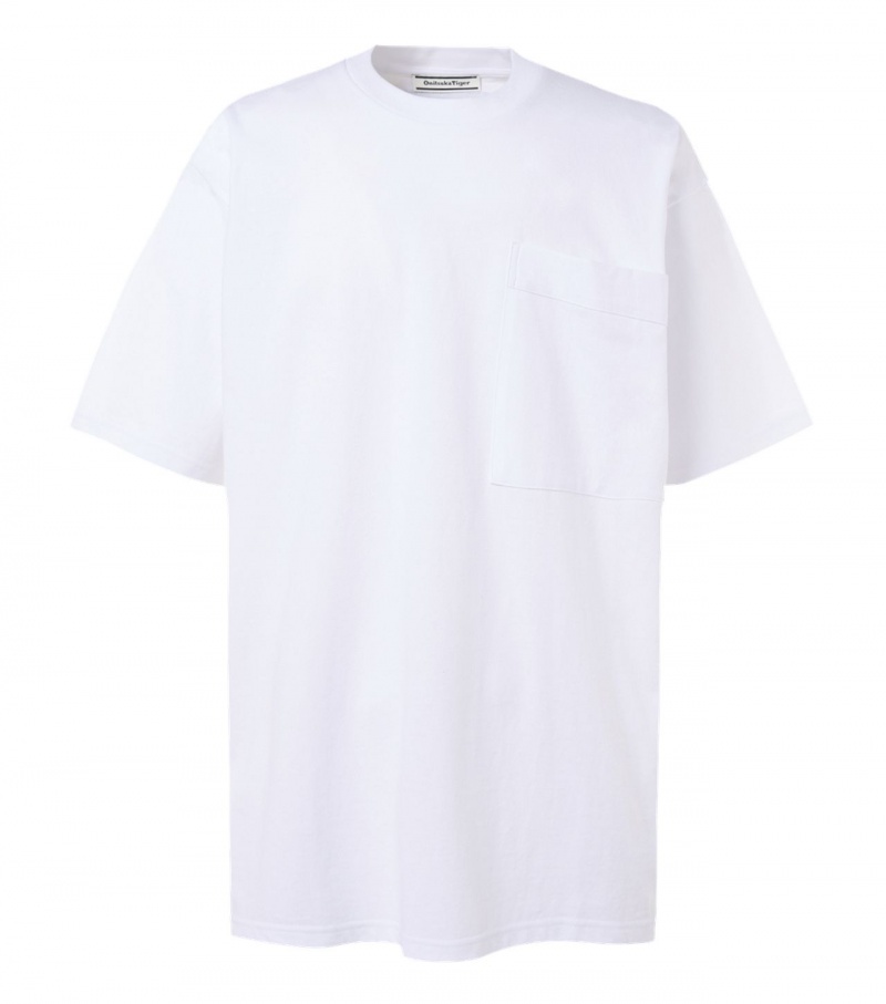 Men\'s Onitsuka Tiger T Shirts White | 06387-JFYI