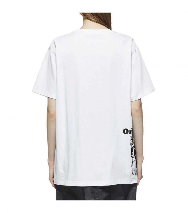 Men's Onitsuka Tiger T Shirts White / Black | 96782-MASY