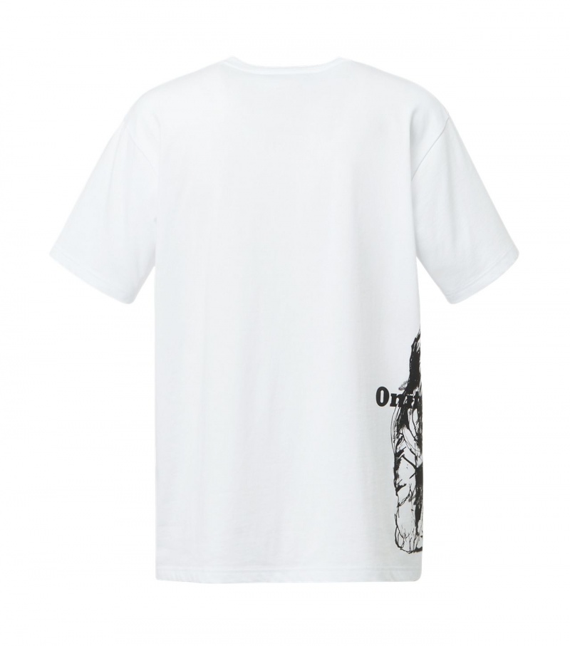 Men's Onitsuka Tiger T Shirts White / Black | 96782-MASY