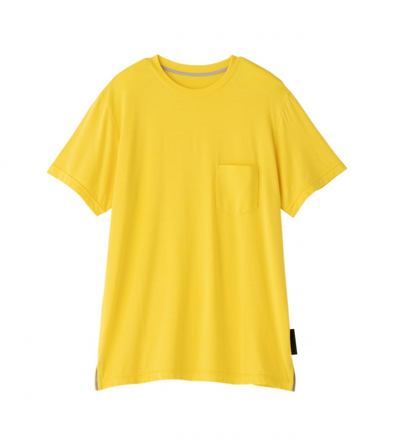 Men\'s Onitsuka Tiger T Shirts Yellow | 53814-VBFP