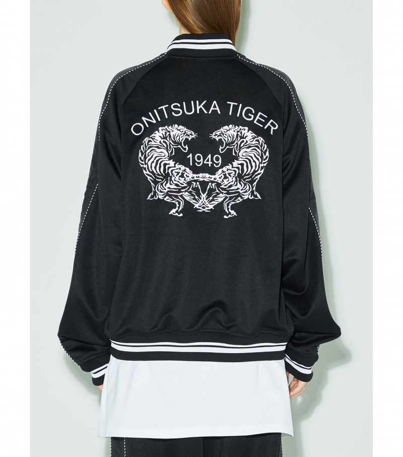 Men's Onitsuka Tiger Track Tops Black | 29301-TBCK