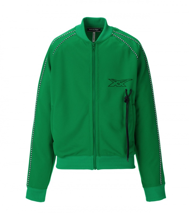 Men\'s Onitsuka Tiger Track Tops Green | 52836-XUEA