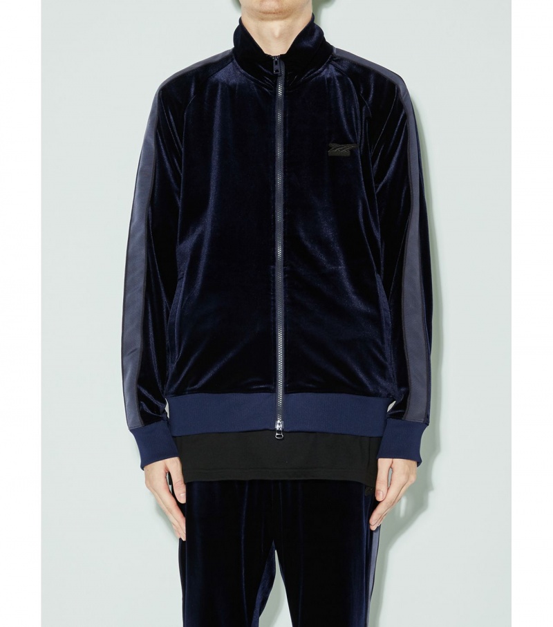 Men's Onitsuka Tiger Track Tops Navy | 64732-PFYK