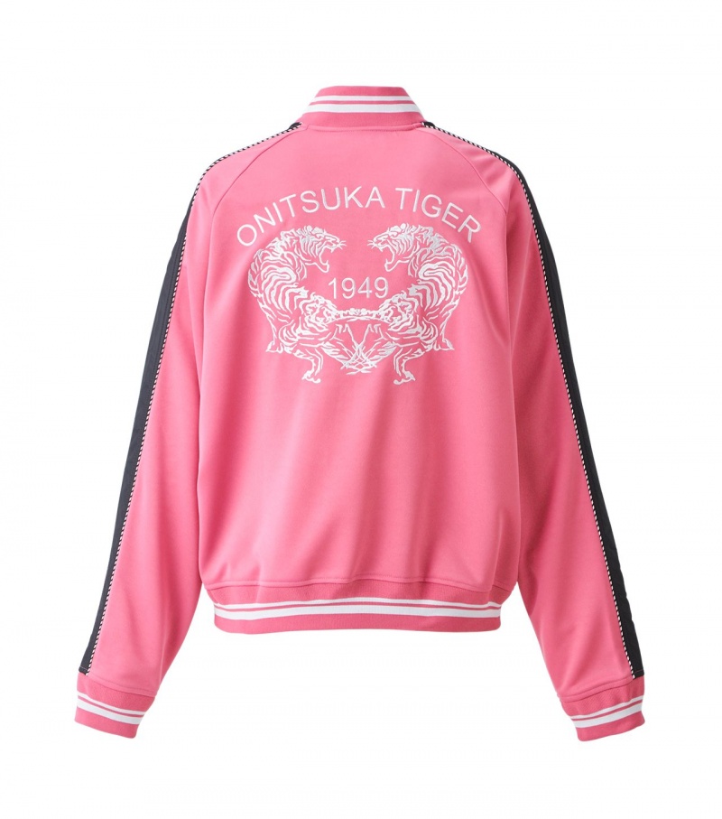 Men's Onitsuka Tiger Track Tops Pink | 09514-XYUQ