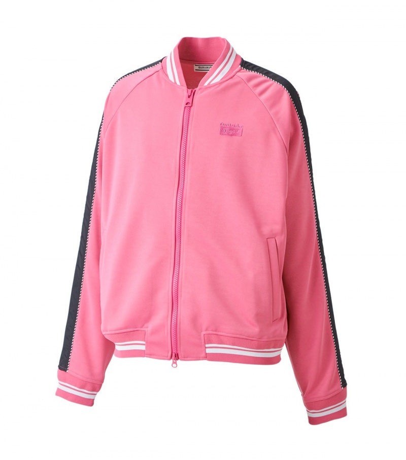 Men's Onitsuka Tiger Track Tops Pink | 09514-XYUQ