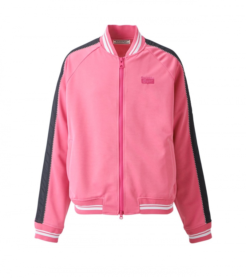 Men\'s Onitsuka Tiger Track Tops Pink | 09514-XYUQ