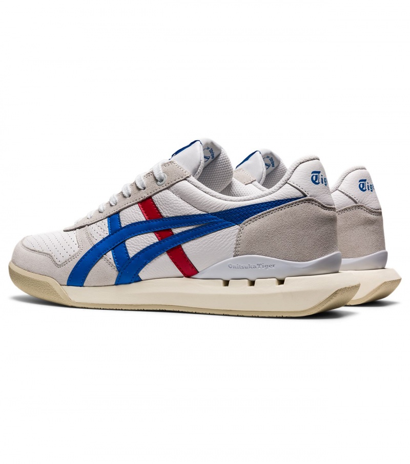 Men's Onitsuka Tiger Ultimate 81 Ex Sneakers White / Blue | 93516-LTUG