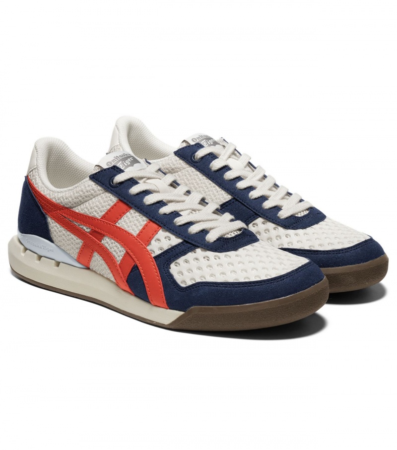 Men's Onitsuka Tiger Ultimate 81 Ex Sneakers Cream / Pink | 10258-RXSH