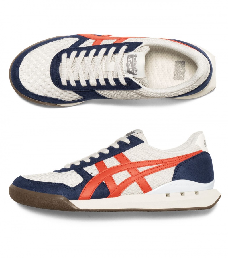 Men's Onitsuka Tiger Ultimate 81 Ex Sneakers Cream / Pink | 10258-RXSH