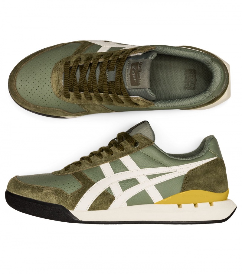 Men's Onitsuka Tiger Ultimate 81 Ex Sneakers Green / Cream | 13926-SUEK