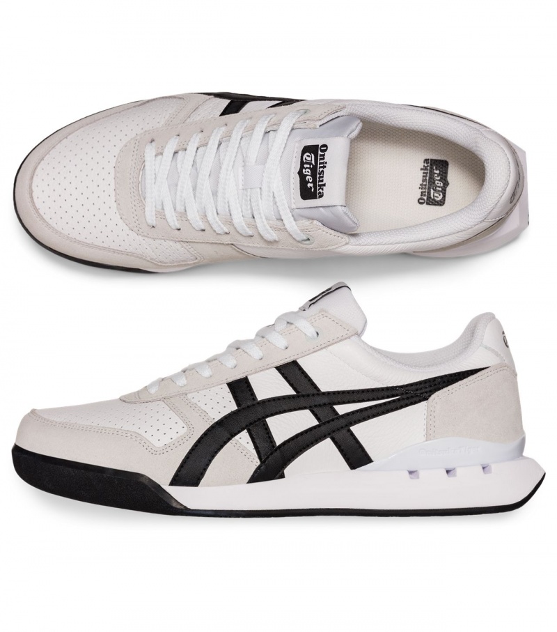 Men's Onitsuka Tiger Ultimate 81 Ex Sneakers White / Black | 95614-SWUX