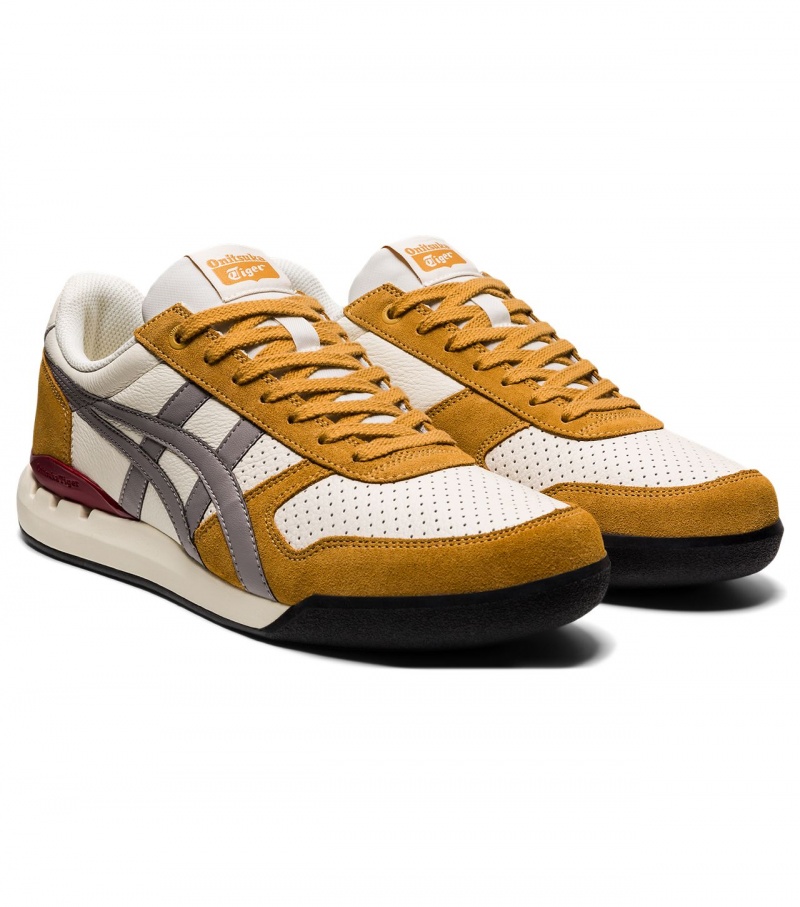 Men's Onitsuka Tiger Ultimate 81 Ex Sneakers Cream / Grey | 57046-UQAG