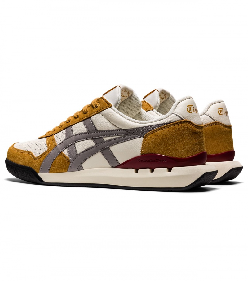 Men's Onitsuka Tiger Ultimate 81 Ex Sneakers Cream / Grey | 57046-UQAG