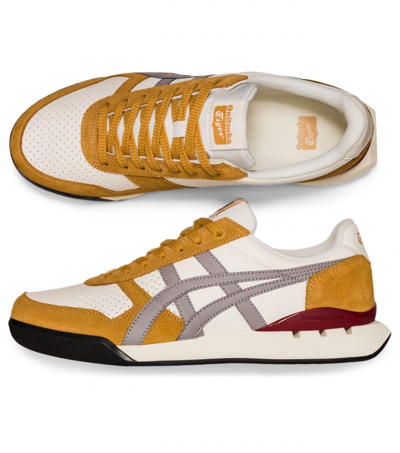 Men's Onitsuka Tiger Ultimate 81 Ex Sneakers Cream / Grey | 57046-UQAG