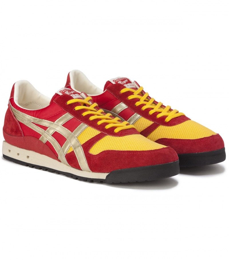 Men's Onitsuka Tiger Ultimate 81 Nm Sneakers Red / Gold | 51369-EWFU